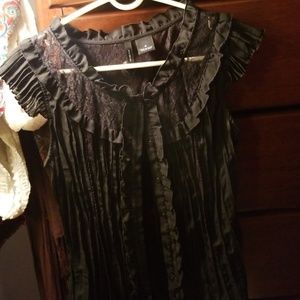 Black see-through top